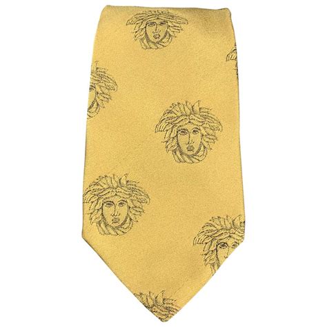 Versace Collection Medusa Check Silk Tie on SALE 